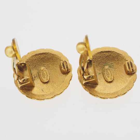 CHANEL Earring Plated Gold gold vintage COCO Mark Women Used Authentic