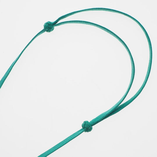 HERMES Necklace 052880FL Lacquer, Silk Green Ism Pigman Women Used Authentic