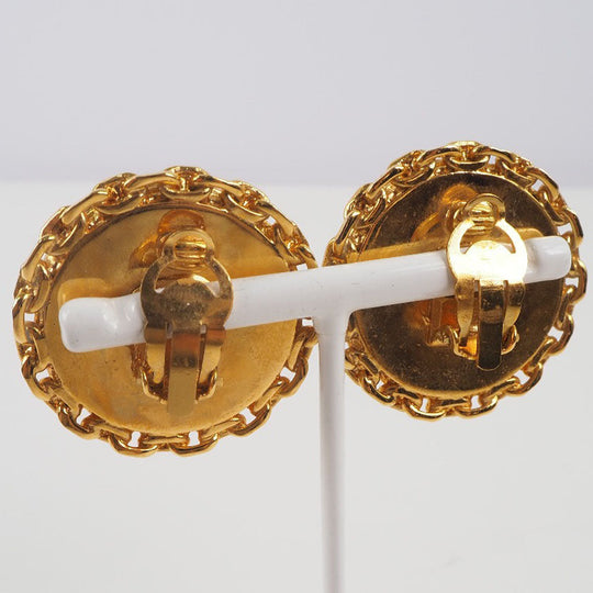 CHANEL Earring Plated Gold gold vintage COCO Mark Women Used Authentic
