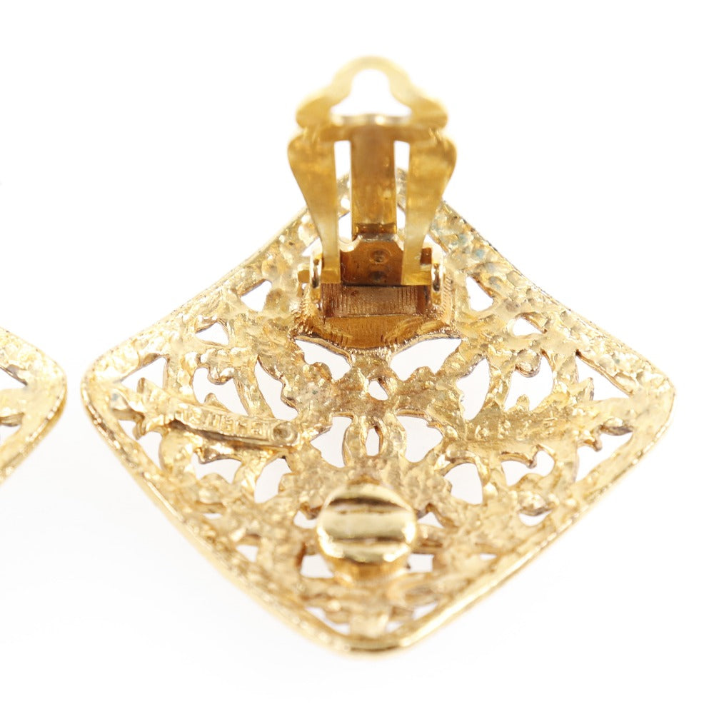 CHANEL Earring Plated Gold gold COCO Mark Women Used Authentic