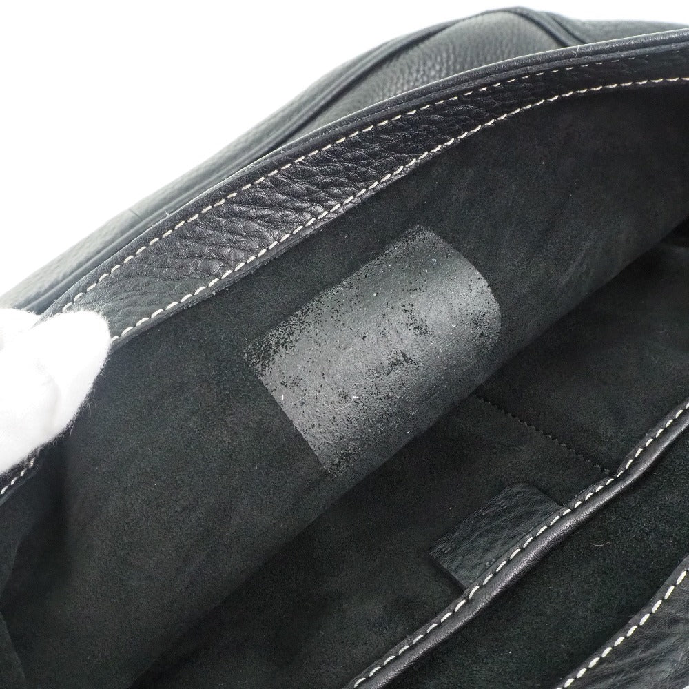 CELINE Shoulder Bag Calfskin black Women Used Authentic