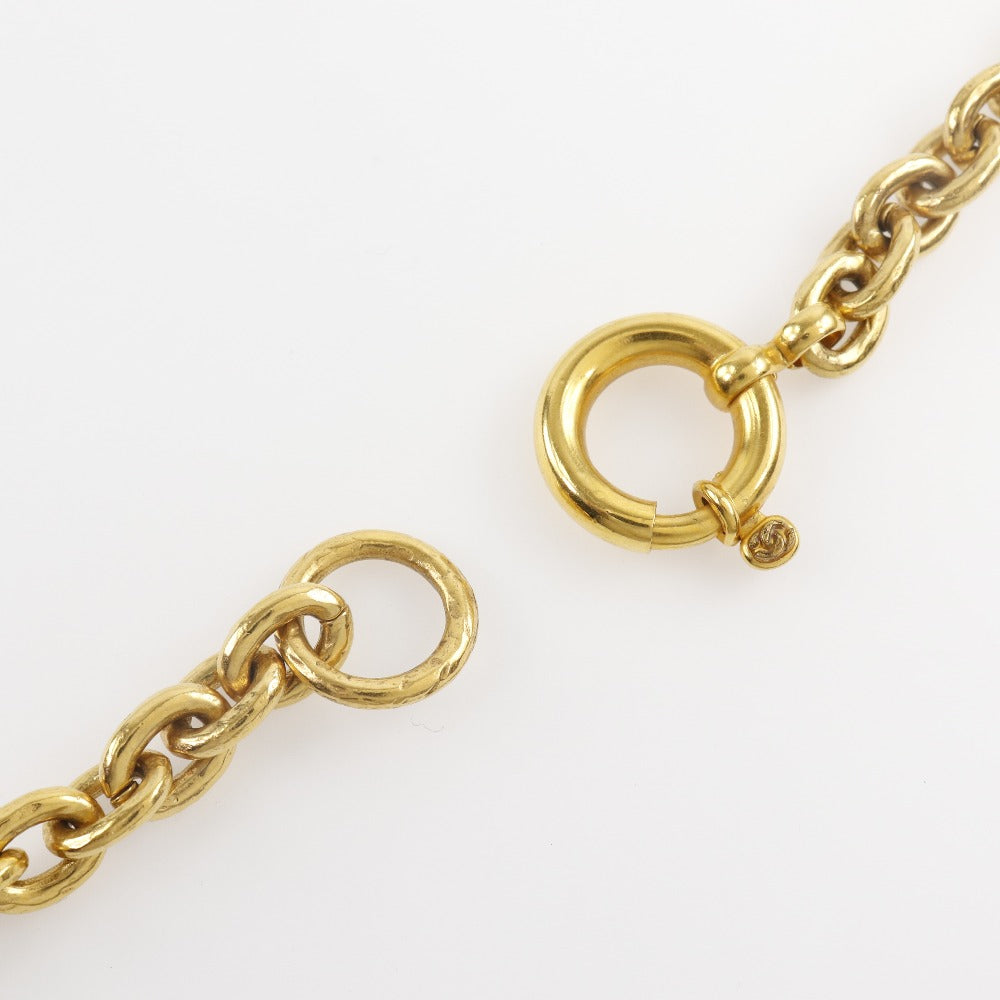 CHANEL Necklace Plated Gold gold vintage Cross bell COCO Mark Women Used Authentic