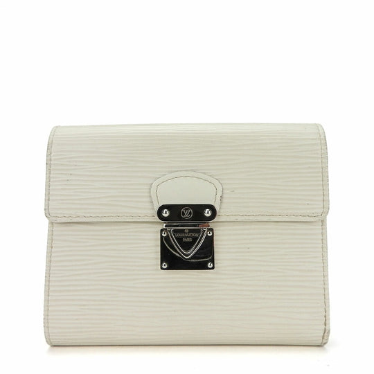 LOUIS VUITTON Tri-fold wallet M5801J Epi Leather white Portefeuille and Koala Women Used Authentic