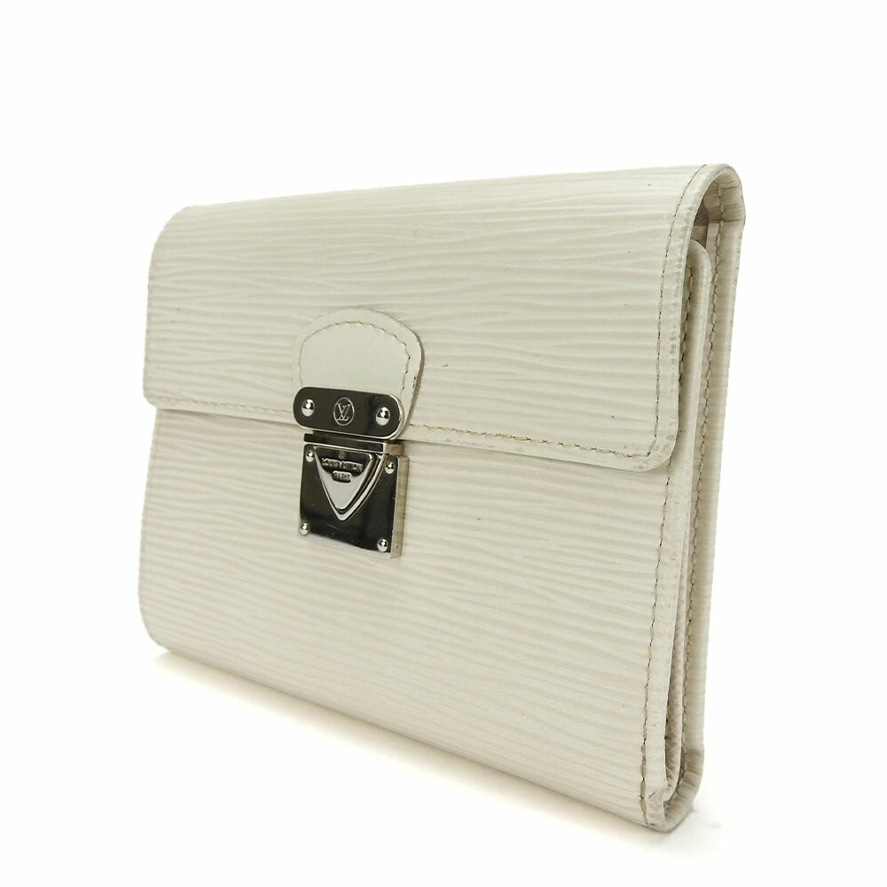 LOUIS VUITTON Tri-fold wallet M5801J Epi Leather white Portefeuille and Koala Women Used Authentic