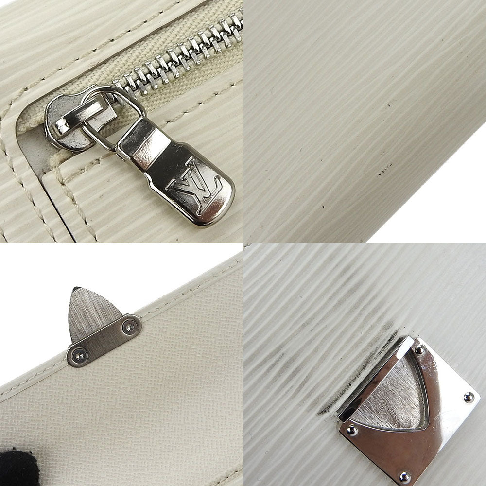 LOUIS VUITTON Tri-fold wallet M5801J Epi Leather white Portefeuille and Koala Women Used Authentic