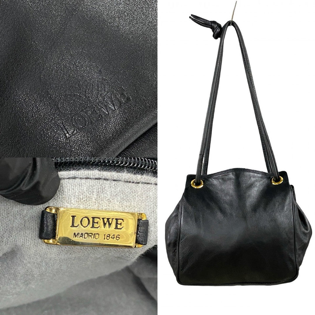 LOEWE Shoulder Bag leather black