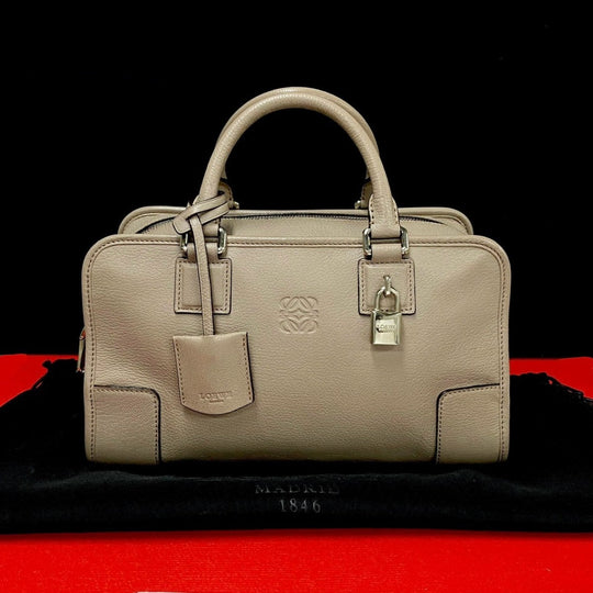LOEWE Handbag leather beige Amazona 28