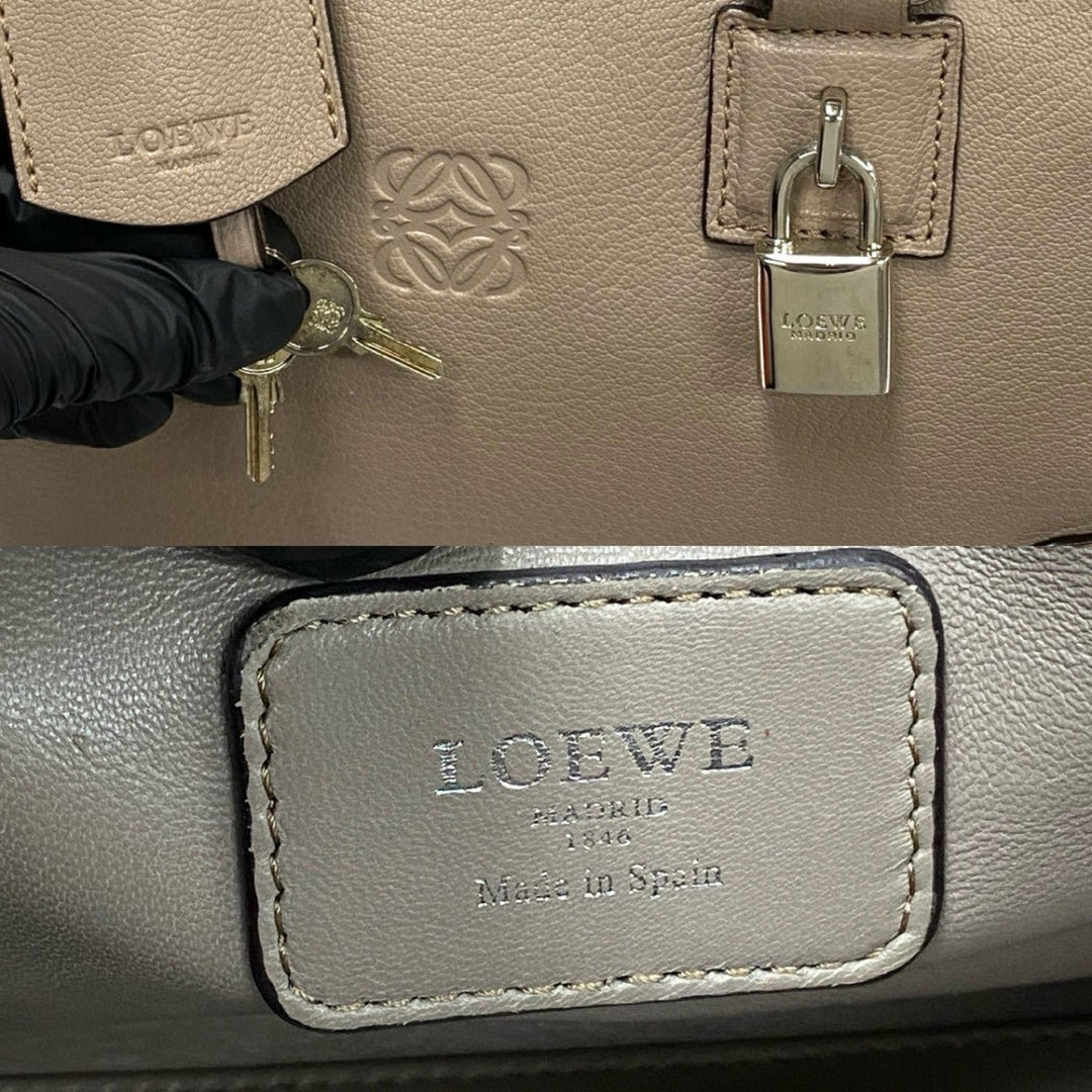 LOEWE Handbag leather beige Amazona 28