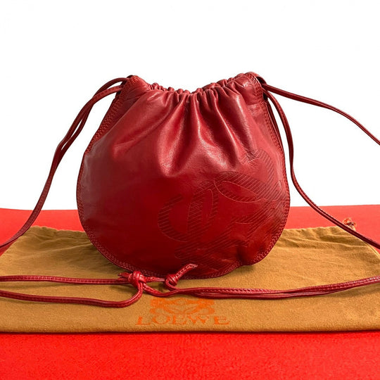 LOEWE Shoulder Bag leather Red