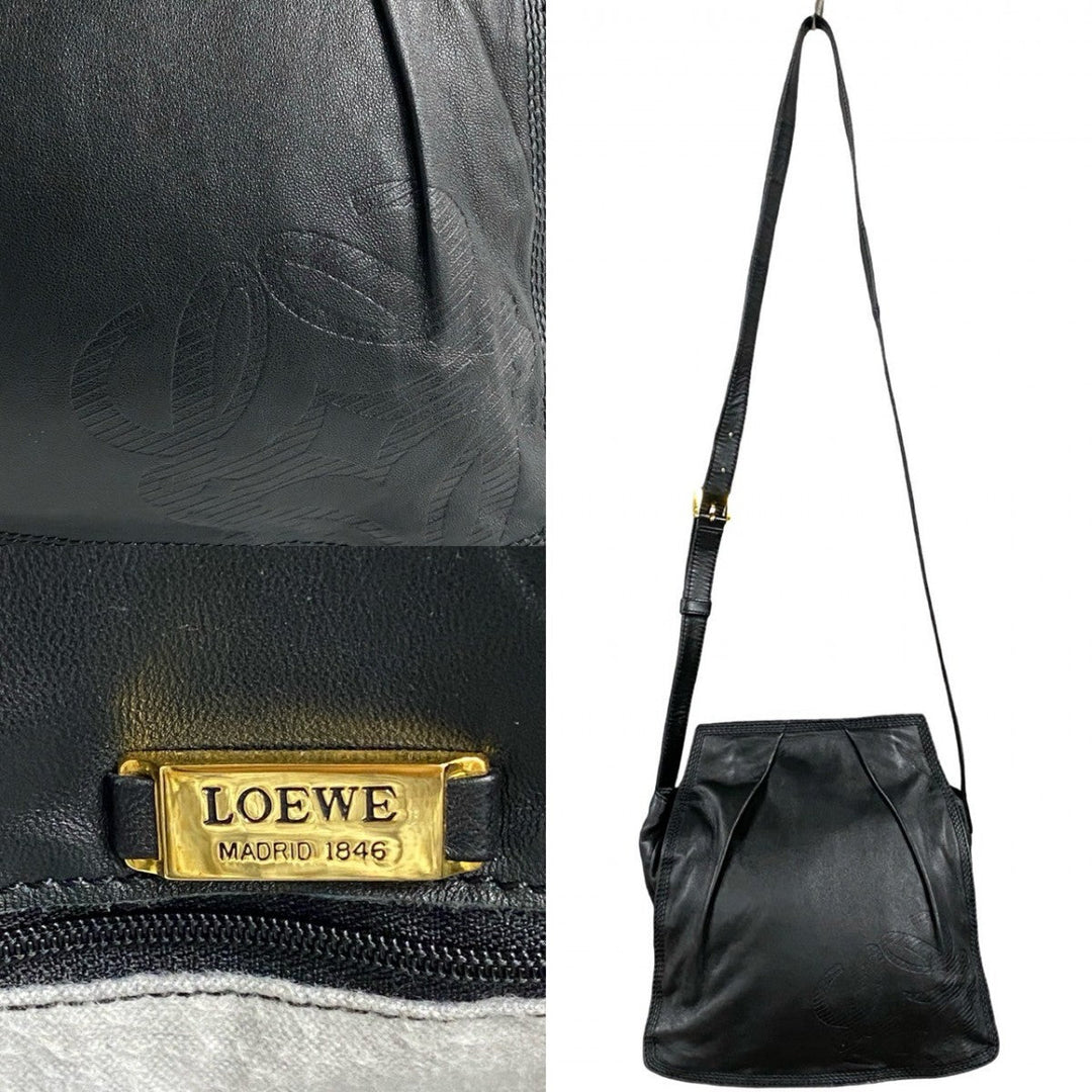 LOEWE Shoulder Bag leather black