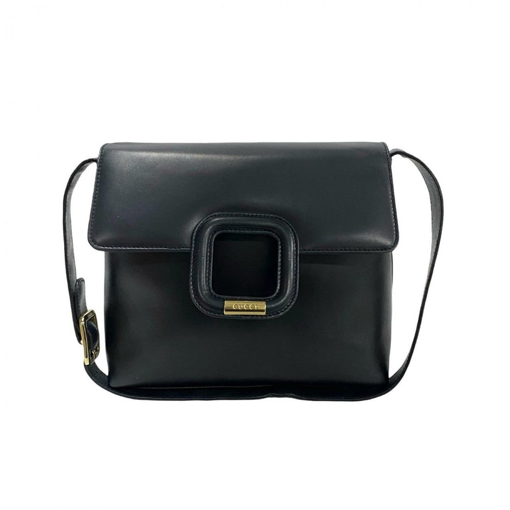 GUCCI Shoulder Bag leather Navy