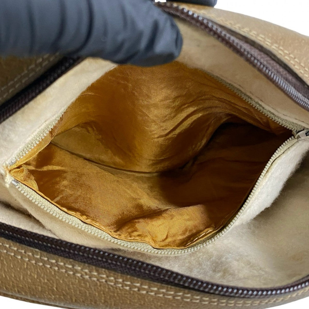 GUCCI Shoulder Bag leather Brown Old Gucci