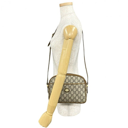 GUCCI Shoulder Bag leather Brown Old Gucci