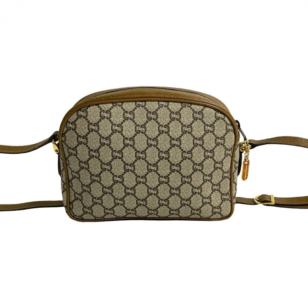 GUCCI Shoulder Bag leather Brown Old Gucci