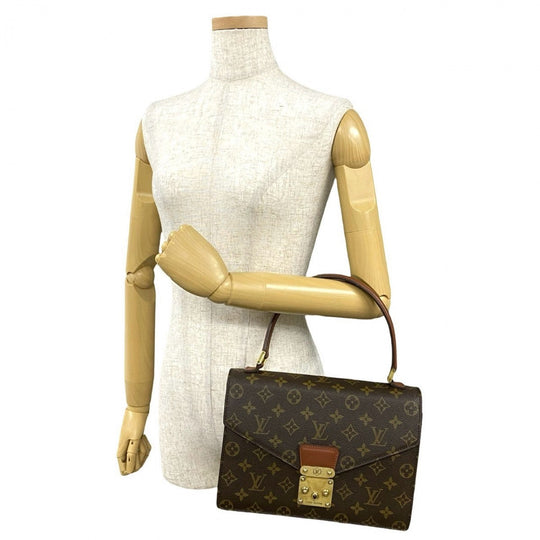 LOUIS VUITTON Handbag leather Brown Monogram Concorde