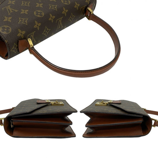 LOUIS VUITTON Handbag leather Brown Monogram Concorde