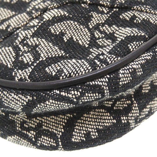 Christian Dior Pouch canvas black Saddle pouch Trotter Women Used Authentic