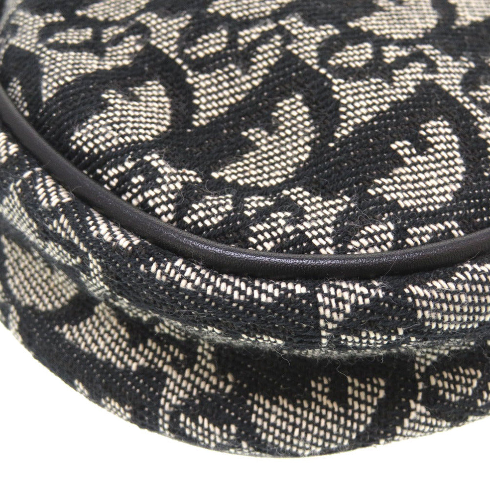 Christian Dior Pouch canvas black Saddle pouch Trotter Women Used Authentic