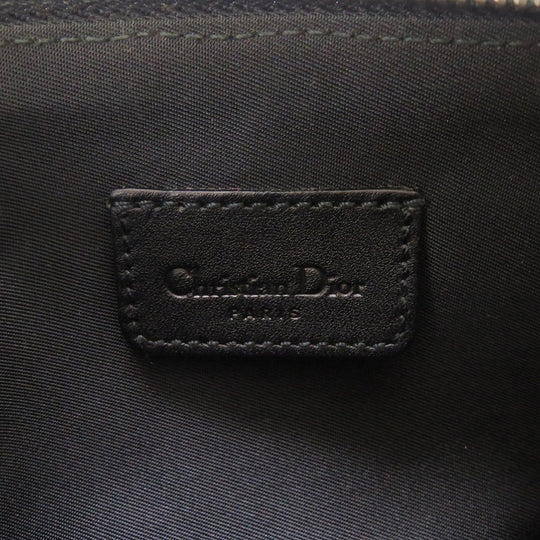 Christian Dior Pouch canvas black Saddle pouch Trotter Women Used Authentic