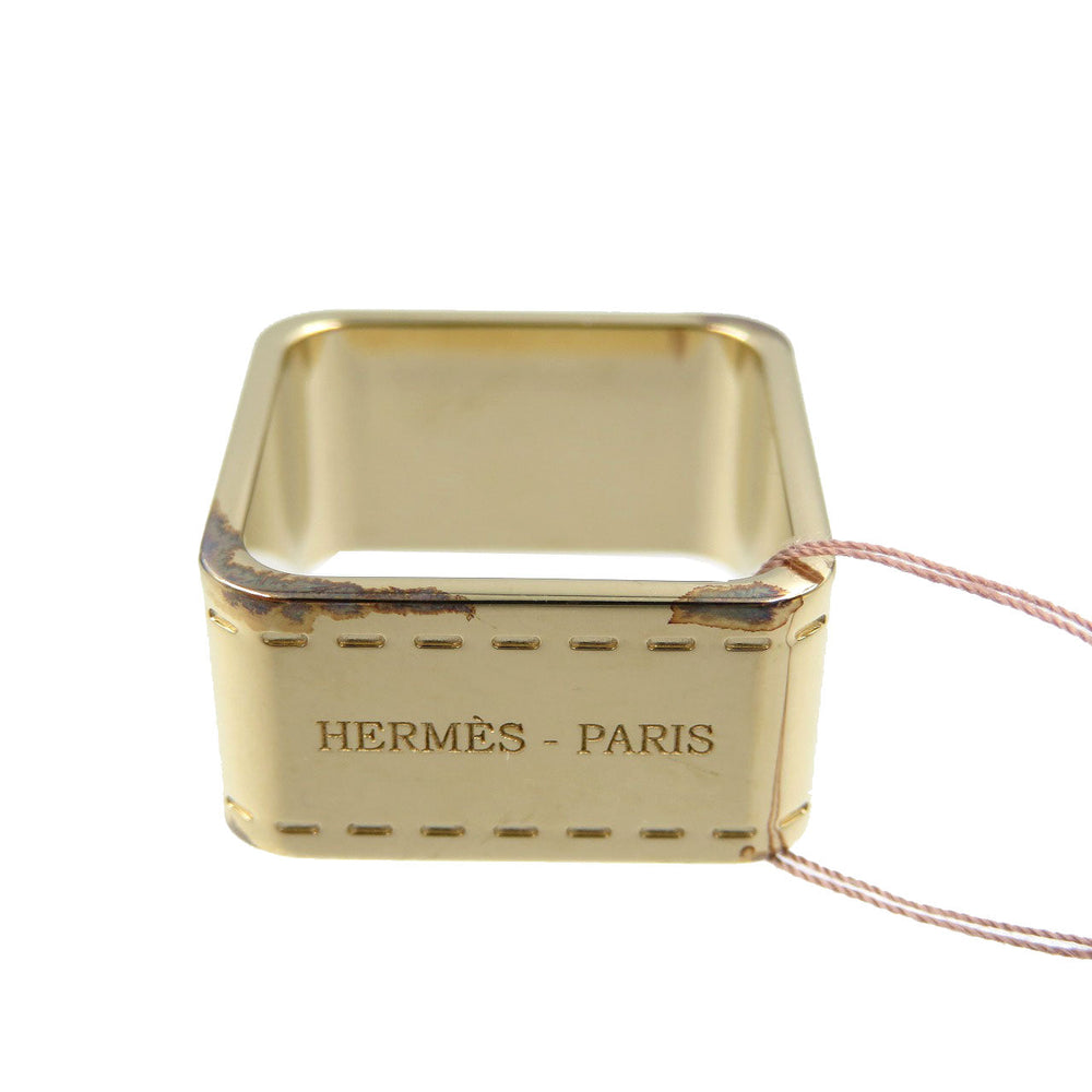 HERMES Scarf ring metal gold Boulduk Women(Unisex) Used Authentic