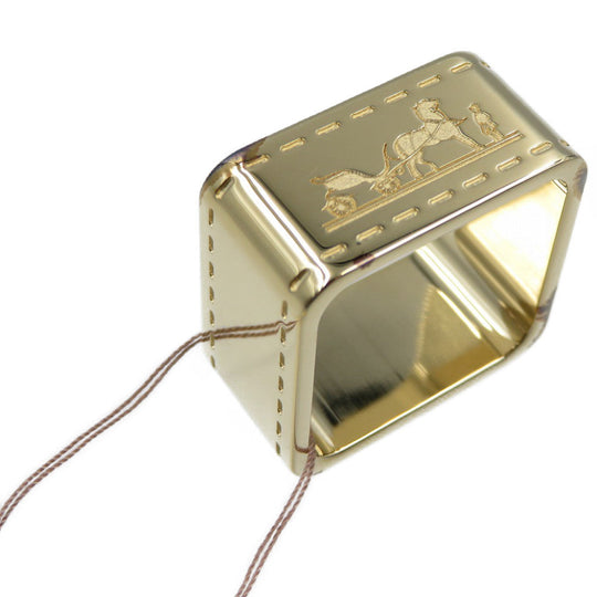HERMES Scarf ring metal gold Boulduk Women(Unisex) Used Authentic