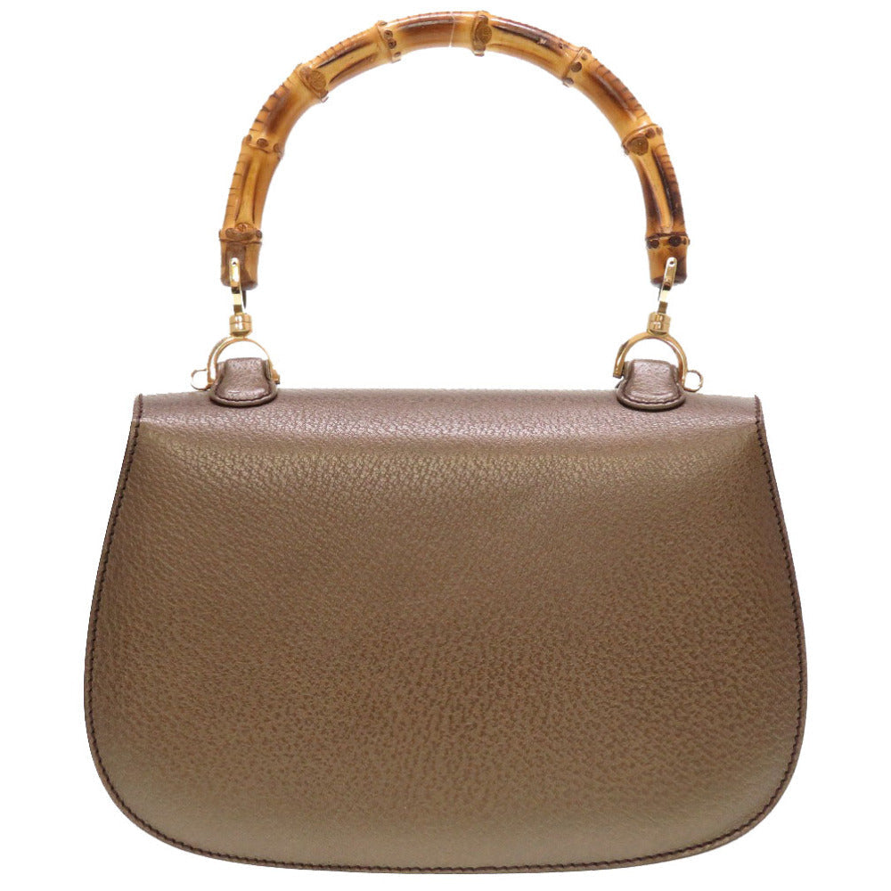 GUCCI Handbag 000 926 Bamboo bronze 2WAY Women Used Authentic