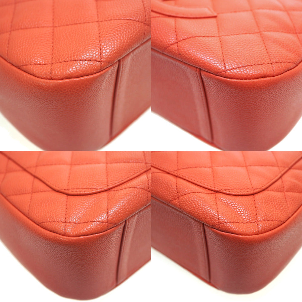CHANEL Shoulder Bag Caviar skin salmon pink Chain One Shoulder Bag Women Used Authentic