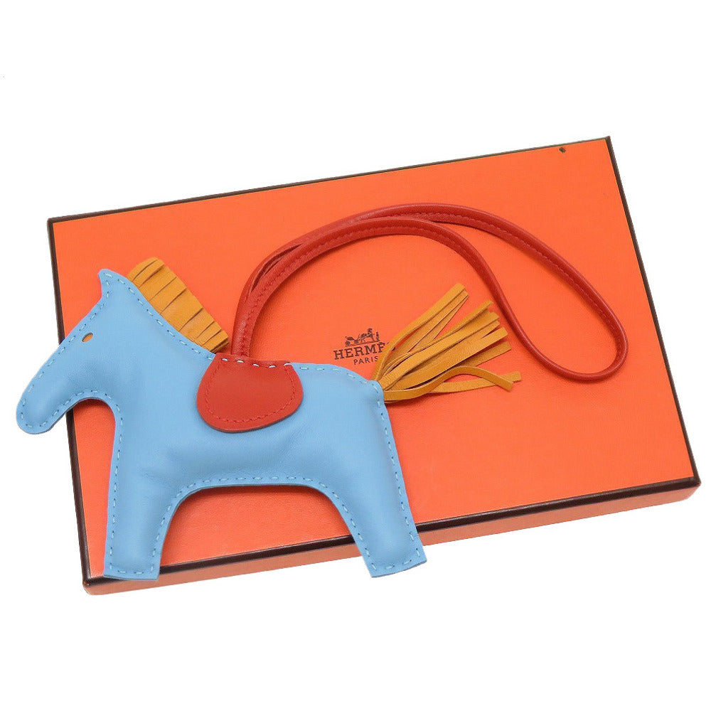 HERMES key ring leather Celeste Bag charm Rodeo MM Women Used Authentic