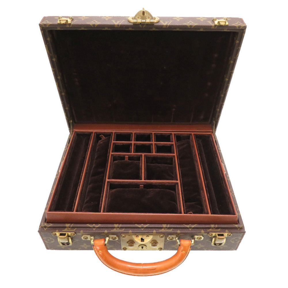 LOUIS VUITTON Business bag M47120 Monogram canvas Brown Monogram Boite Bijou Jewelry Case unisex(Unisex) Used Authentic
