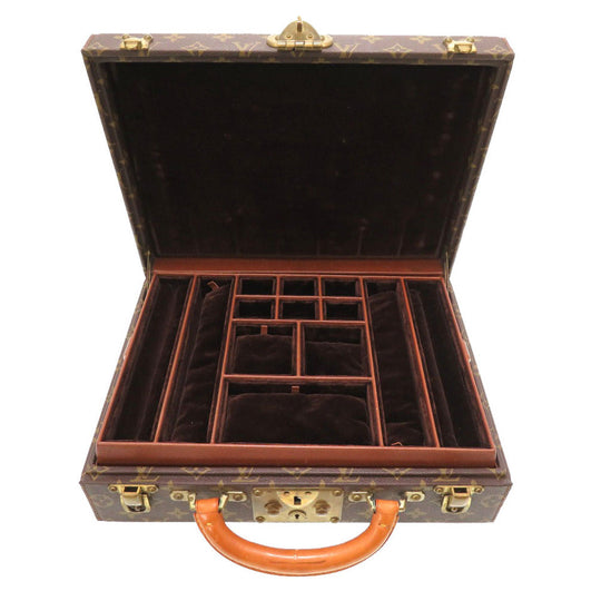 LOUIS VUITTON Business bag M47120 Monogram canvas Brown Monogram Boite Bijou Jewelry Case unisex(Unisex) Used Authentic