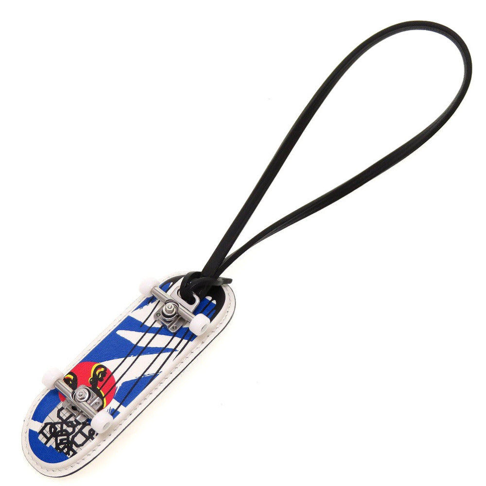 HERMES key ring Chevre, Swift black charm finger skateboard unisex(Unisex) Used Authentic