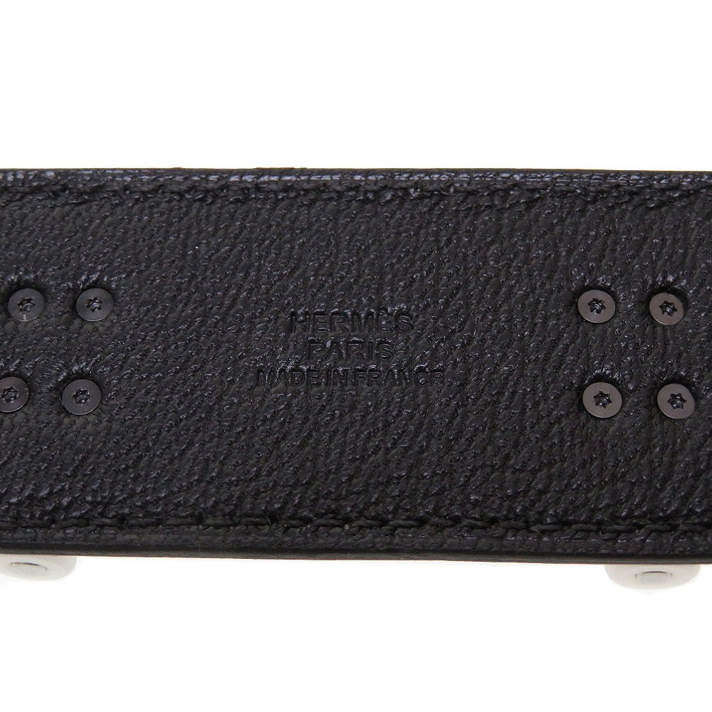 HERMES key ring Chevre, Swift black charm finger skateboard unisex(Unisex) Used Authentic