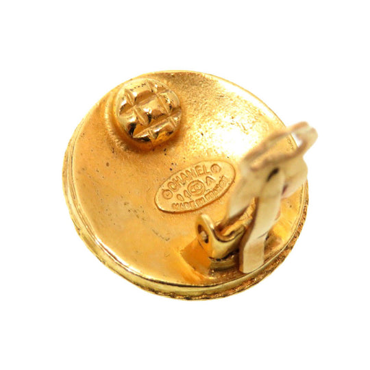 CHANEL Earring metal gold vintage COCO Mark Women Used Authentic