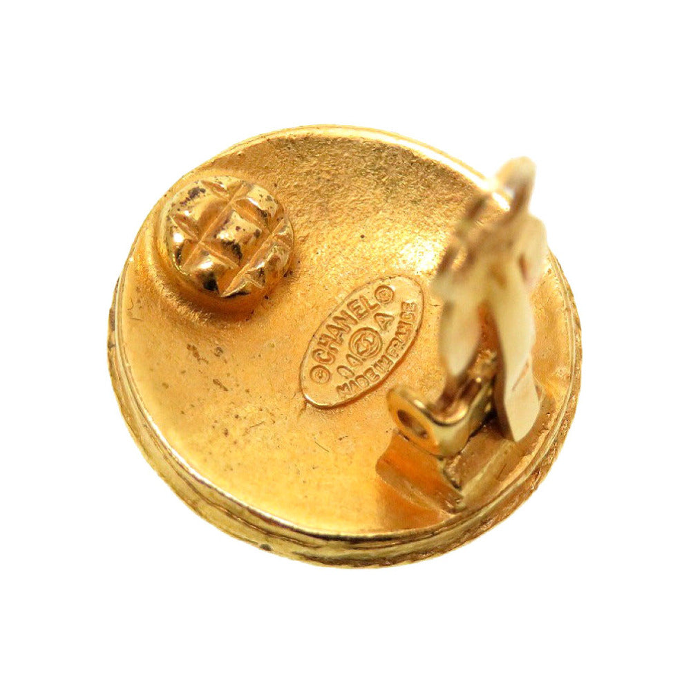 CHANEL Earring metal gold vintage COCO Mark Women Used Authentic