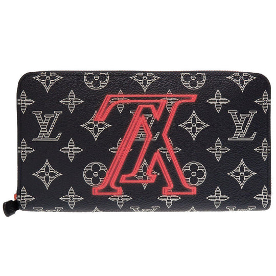 LOUIS VUITTON Long Wallet Purse M62931 Monogram ink Navy Zip Around Monogram ink Zippy Organizer mens Used Authentic