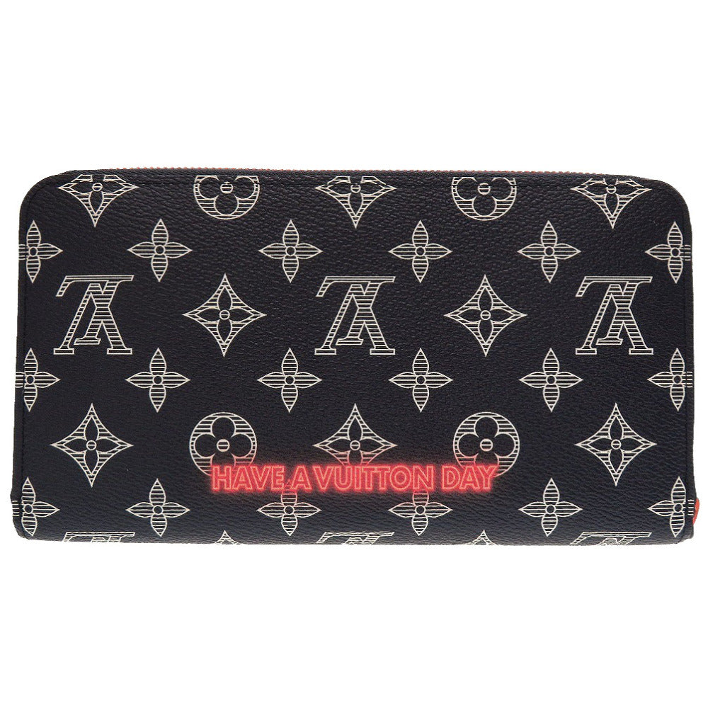 LOUIS VUITTON Long Wallet Purse M62931 Monogram ink Navy Zip Around Monogram ink Zippy Organizer mens Used Authentic