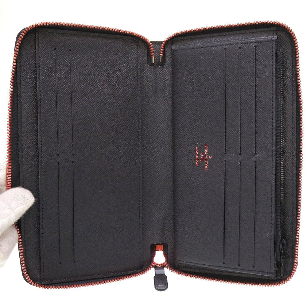 LOUIS VUITTON Long Wallet Purse M62931 Monogram ink Navy Zip Around Monogram ink Zippy Organizer mens Used Authentic