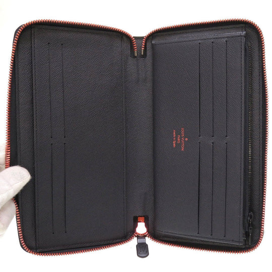 LOUIS VUITTON Long Wallet Purse M62931 Monogram ink Navy Zip Around Monogram ink Zippy Organizer mens Used Authentic