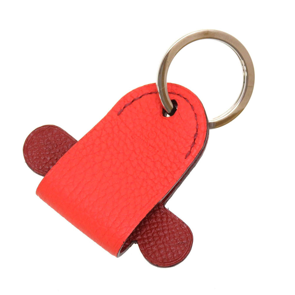 HERMES key ring leather Orange Petit Ash unisex(Unisex) Used Authentic