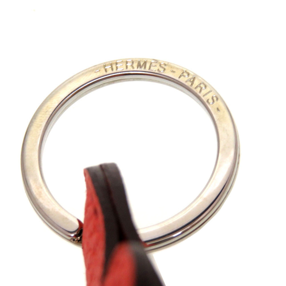 HERMES key ring leather Orange Petit Ash unisex(Unisex) Used Authentic