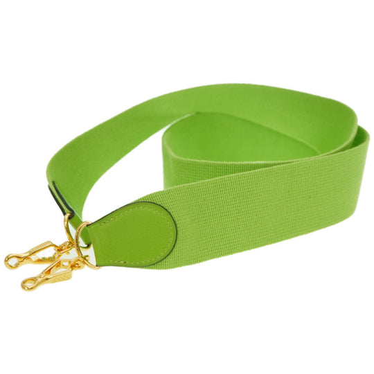 HERMES Shoulder strap Leather, Canvas Apple green Evelyn Shoulder Strap Women Used Authentic
