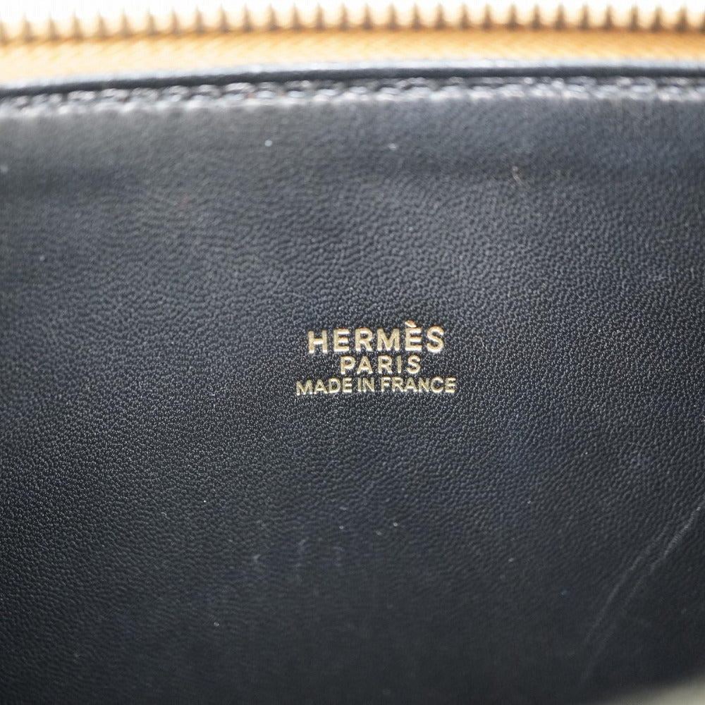 HERMES Handbag Box calf, Vauchamonix black Bored 35 Women Used Authentic