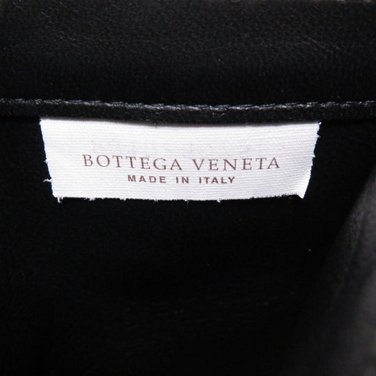 BOTTEGAVENETA Tri-fold wallet 515385 leather black Compact wallet INTRECCIATO mens Used Authentic