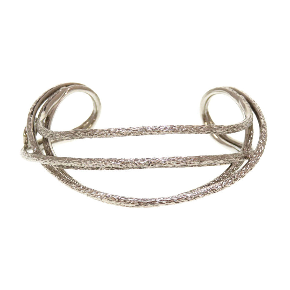 Christian Dior Bangle metal Silver CD logo unisex(Unisex) Used Authentic