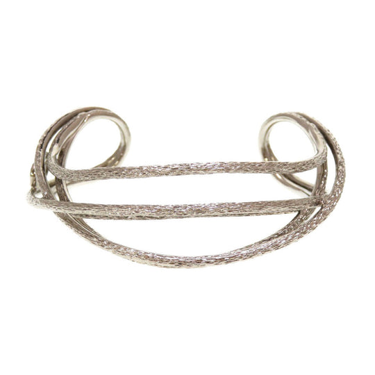 Christian Dior Bangle metal Silver CD logo unisex(Unisex) Used Authentic