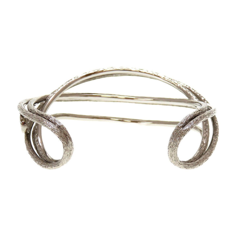 Christian Dior Bangle metal Silver CD logo unisex(Unisex) Used Authentic