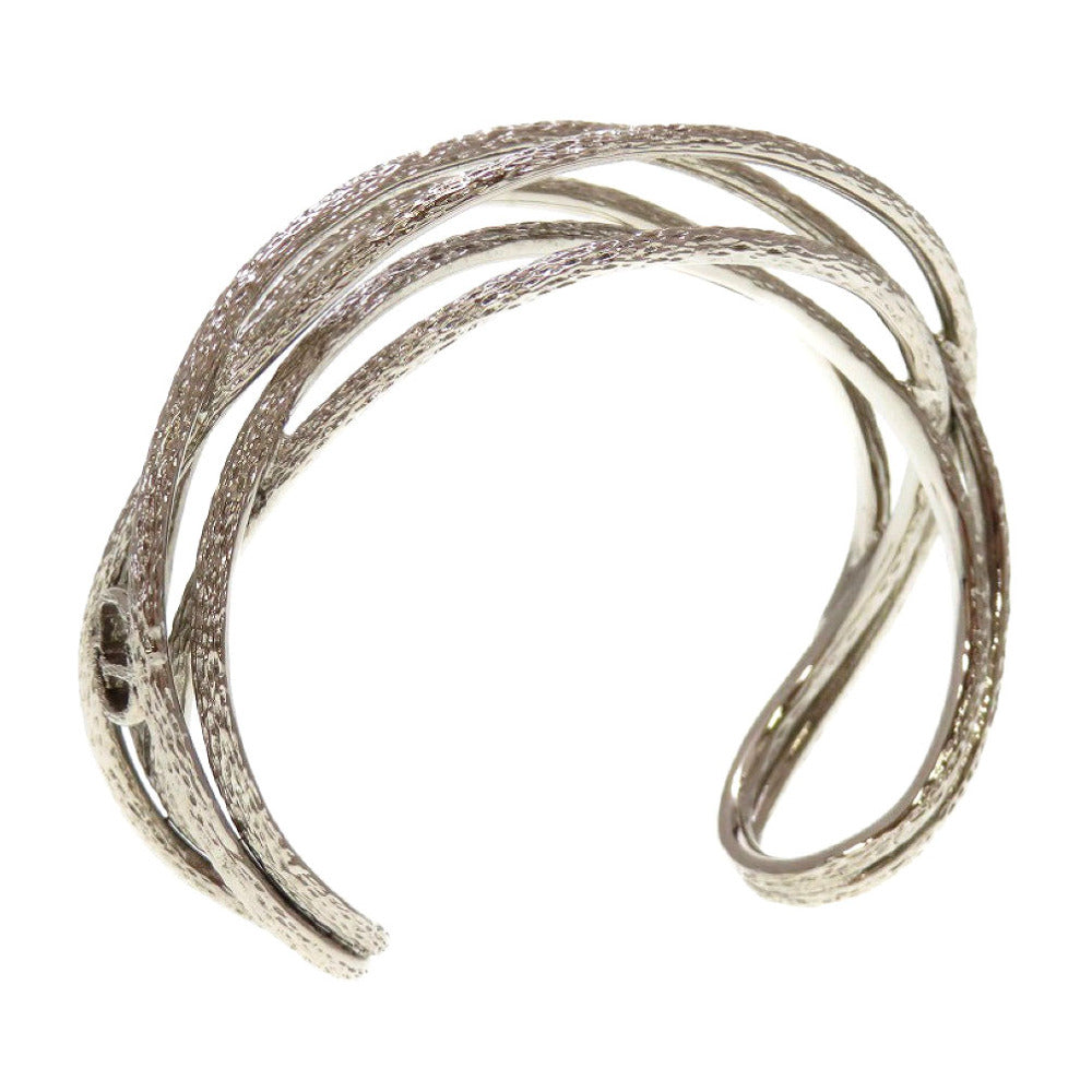 Christian Dior Bangle metal Silver CD logo unisex(Unisex) Used Authentic