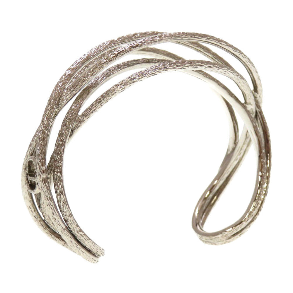 Christian Dior Bangle metal Silver CD logo unisex(Unisex) Used Authentic