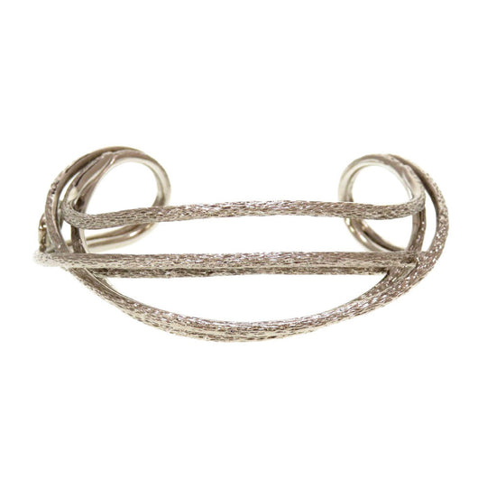 Christian Dior Bangle metal Silver CD logo unisex(Unisex) Used Authentic