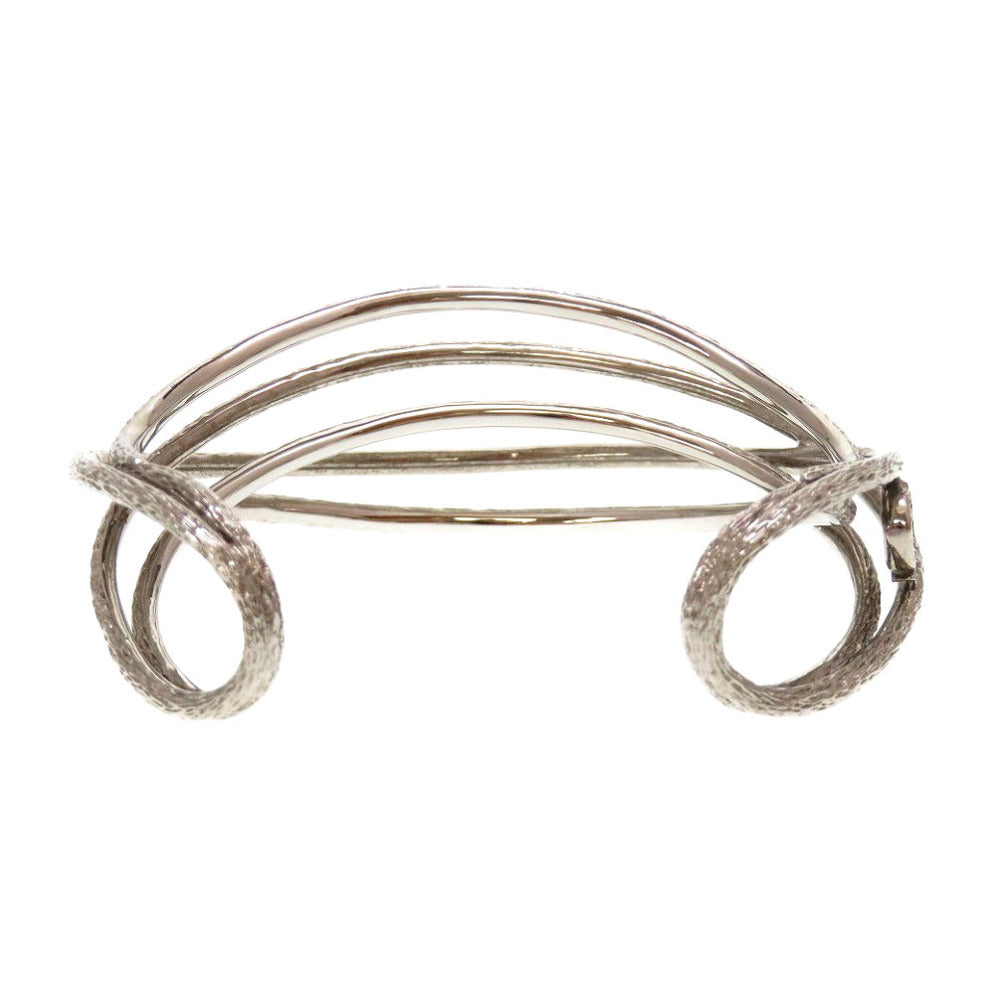 Christian Dior Bangle metal Silver CD logo unisex(Unisex) Used Authentic